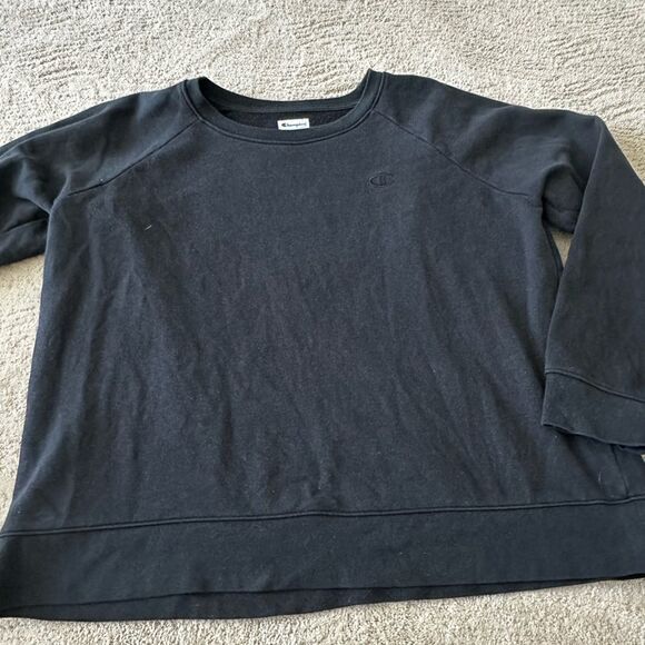 Champion Black Crewneck Sweatshirt - Picture 1 of 3